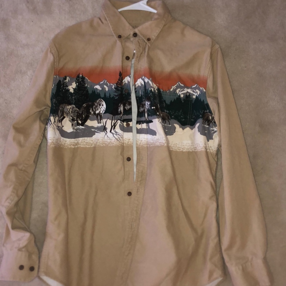 Croft & Barrow Wolf Shirt button up